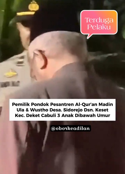 Lakukan Kekerasan Seksual Pada 3 Anak, Terduga Pengasuh Pondok TPQ di Lamongan Ditangkap