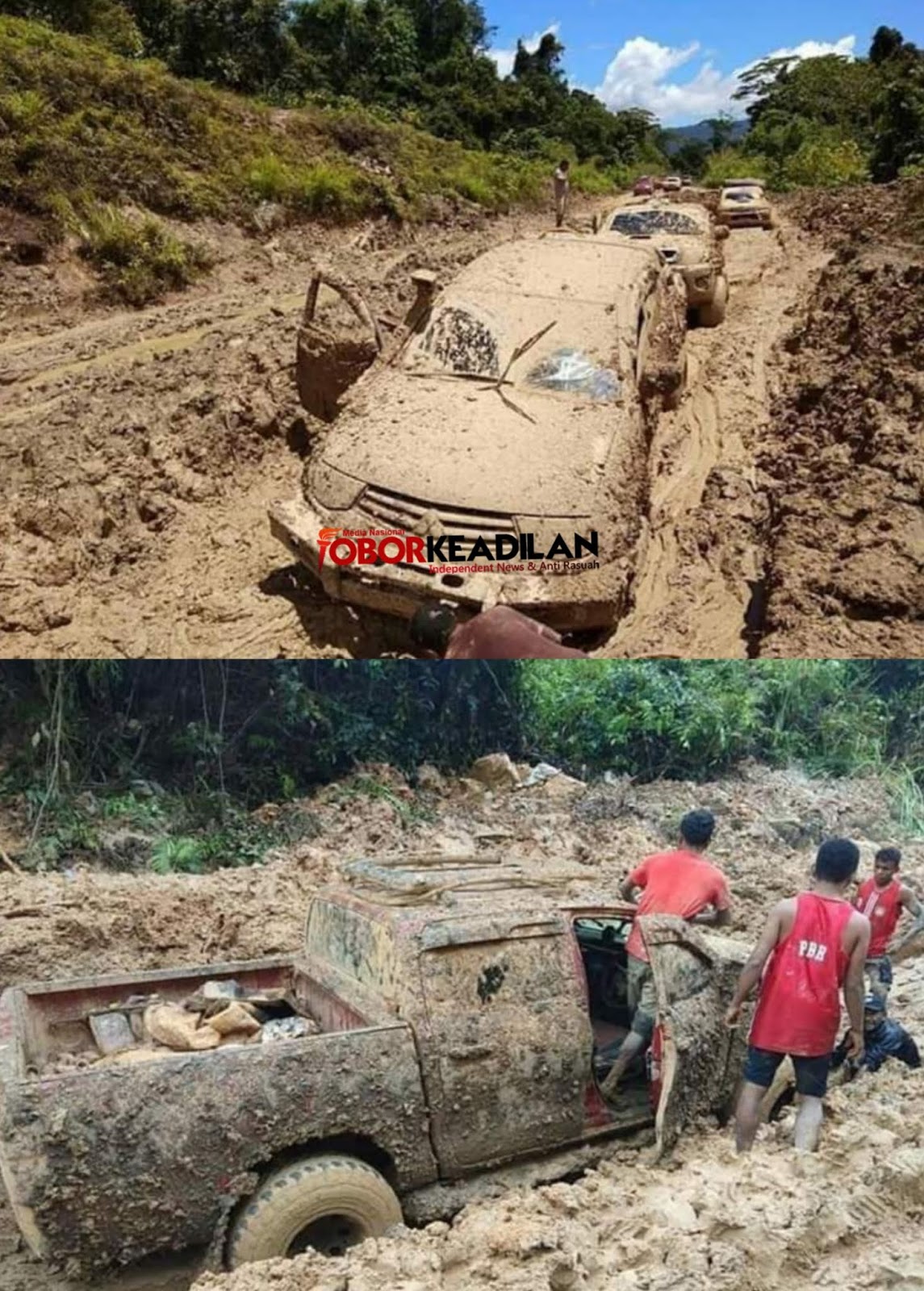 Ruas Jalan Nasional Bintuni Manokwari Rusak Berat