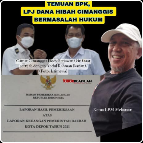 Temuan BPK Atas Pemkot Depok, Dana Hibah Di Kelurahan Mekarsari-Cimanggis Berkasus, LPM Dan Camat Terlibat