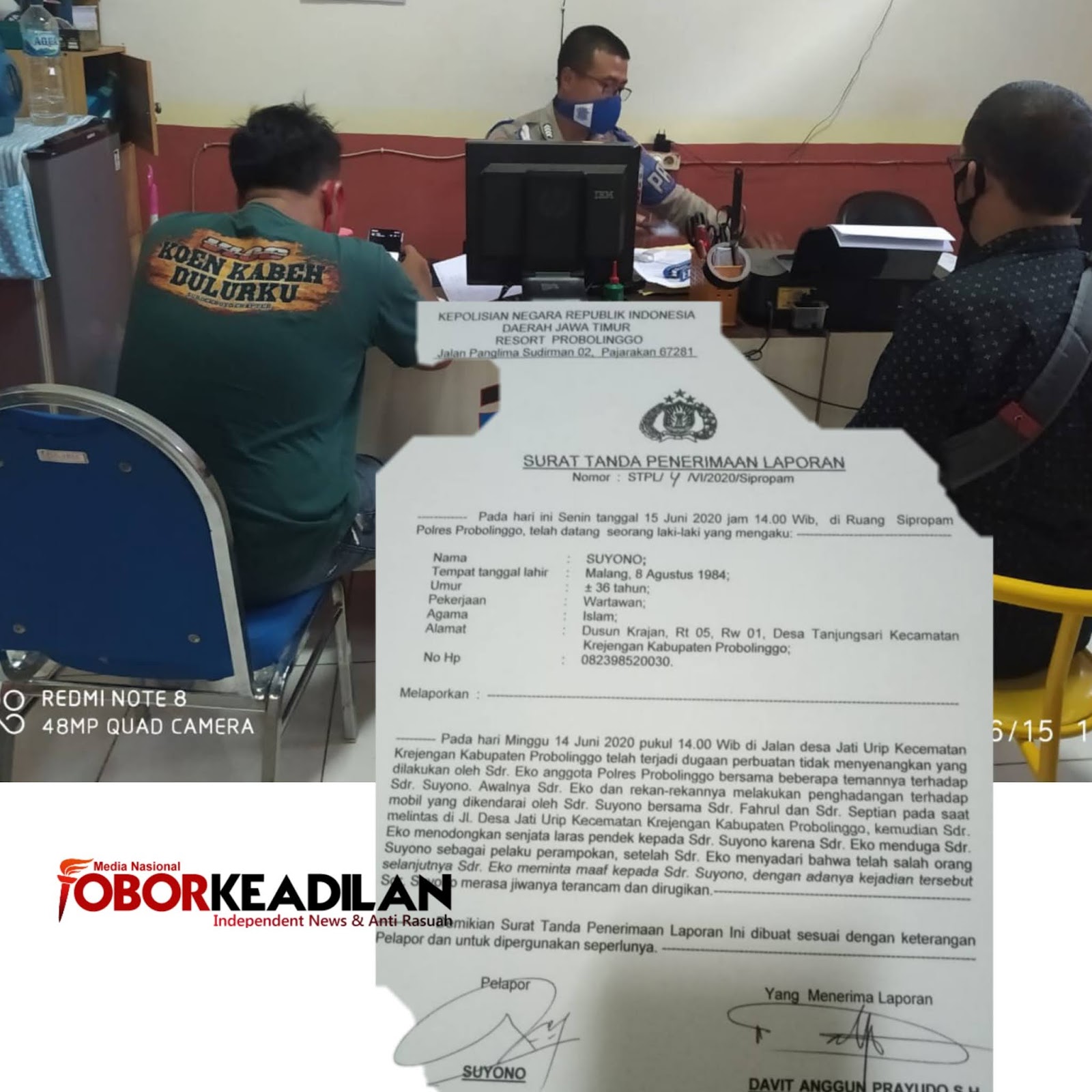 Todongkan pistol ke arah wartawan, Oknum Polisi Polres Probolinggo di Propamkan 
