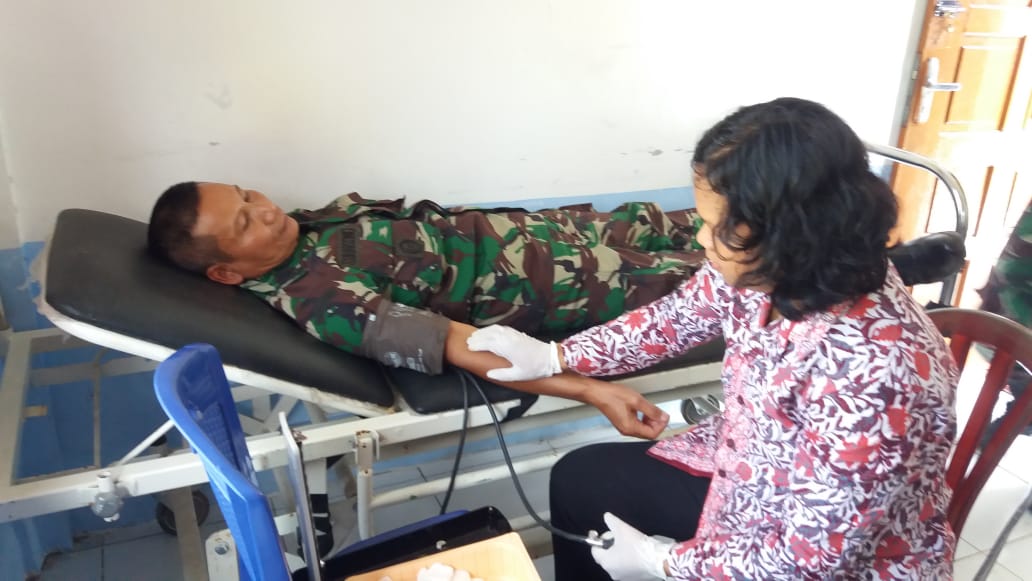 Menyambut HUT Tobasa, Koramil 15/Habinsaran Donor Darah