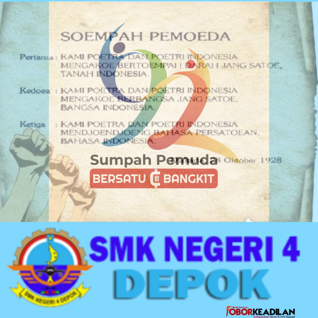 Semangat Hari Sumpah Pemuda Ke-92, SMK Negeri 4 Depok Bersatu Dan Bangkit Lawan Hoax