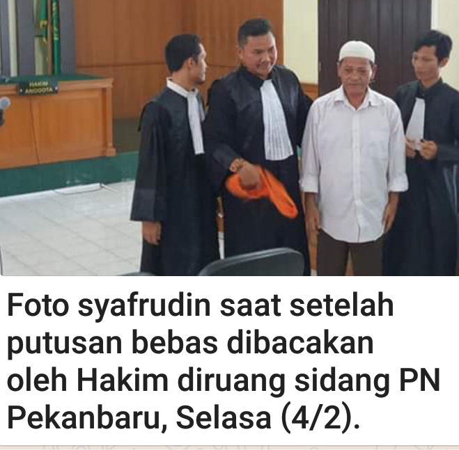 Syafrudin (69 th) Petani Kecil Dituntut 4 Tahun Denda 3 Milyar Akhirnya Divonis Bebas