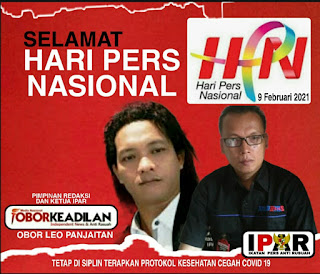 Obor Panjaitan Ketua Ikatan Pers Anti Rasuah (IPAR) Ucapkan Selamat Hari Pers Nasional