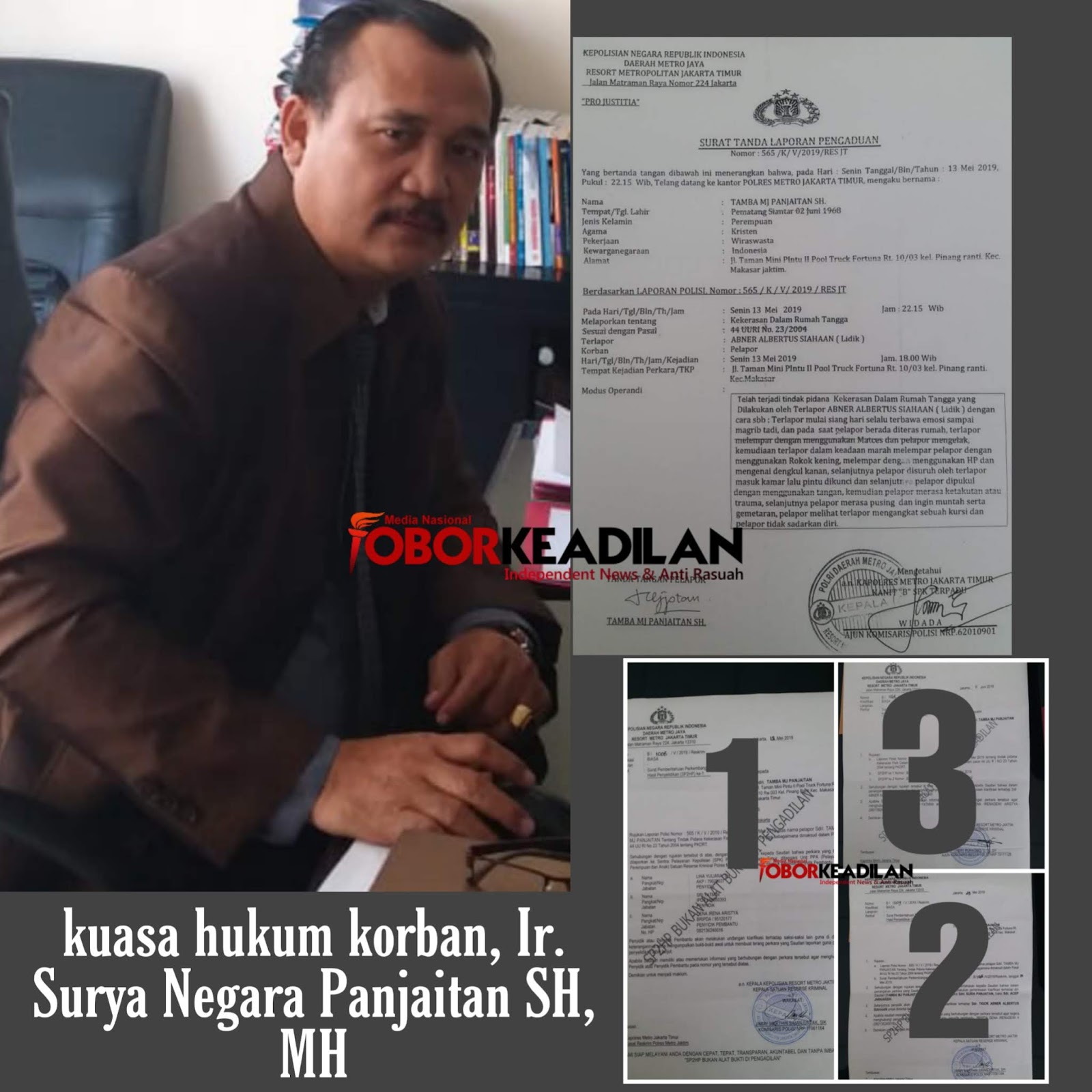 KDRT Boru Panjaitan Disiksa Dipukul Disulut Api Rokok Suami, Lawyer: Hanya Panen SP2HP Polres Jakarta Timur