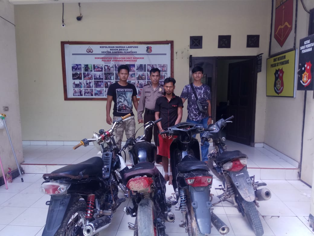 2  Spesialis Pelaku Curanmor Antar Provinsi Di Tangkap Polsek Simpang Pematang Mesuji