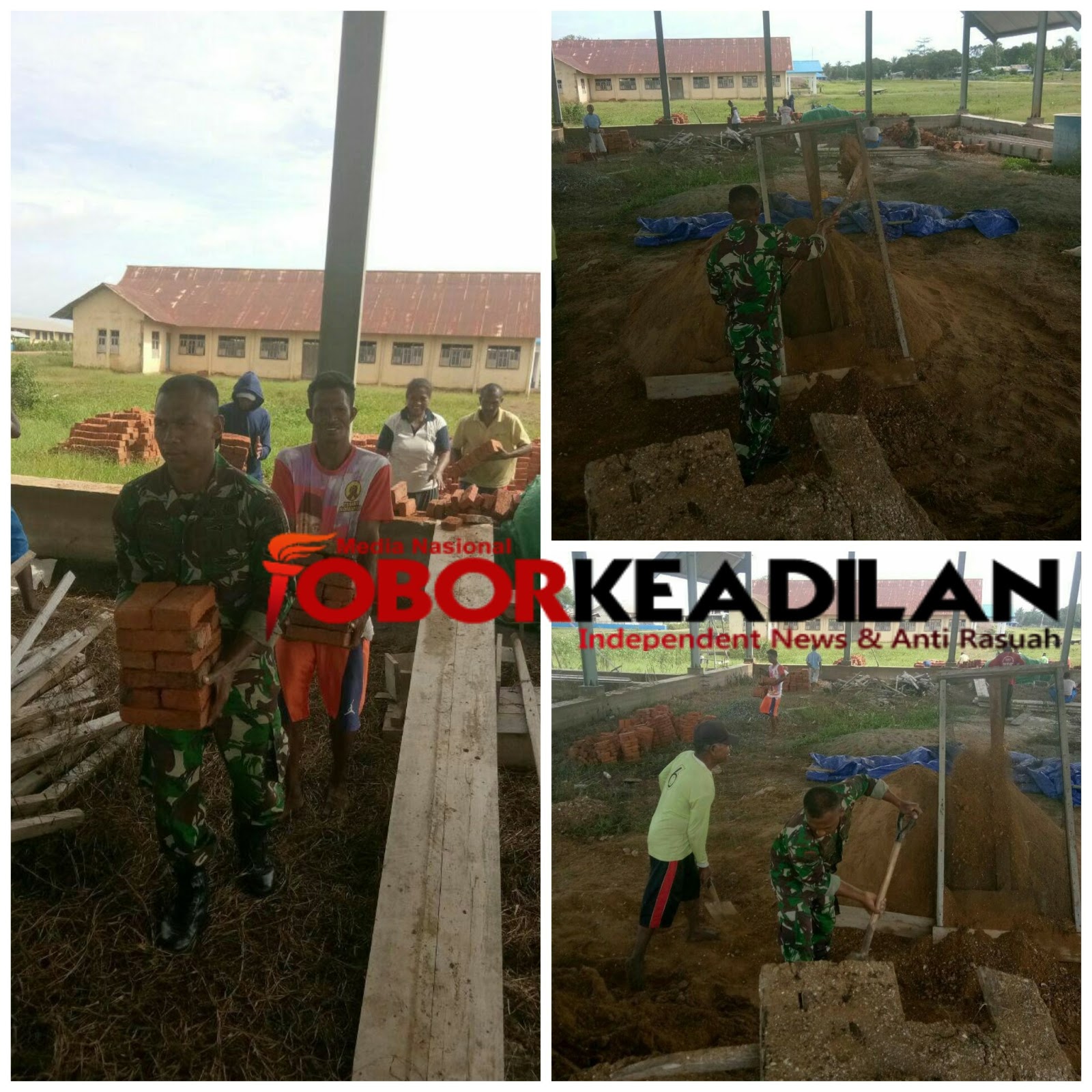 BABINSA KORAMIL 1707-05/MERAUKE BERSAMA MASYARAKAT KAMPUNG SUMBER HARAPAN MEMBANGUN GEREJA