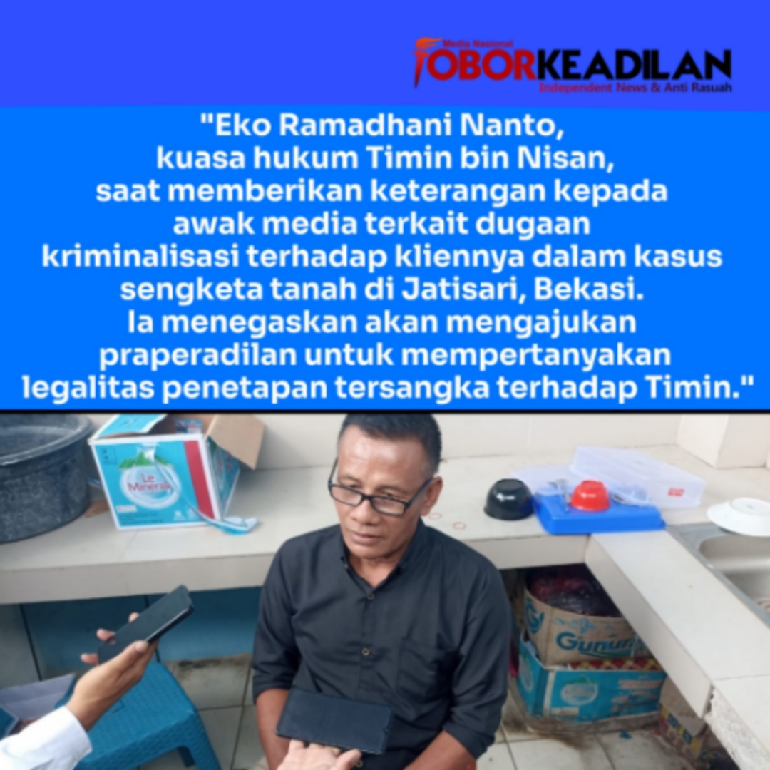 Pemilik Sah Tanah di Jatisari Dikriminalisasi, Polisi Tetapkan sebagai Tersangka!