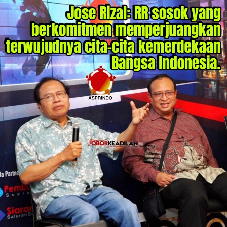 RR BERPULANG, JOSE RIZAL : KITA KEHILANGAN TOKOH  YANG CINTA KEPADA REPUBLIK DAN RAKYAT SAMA BESARNYA 