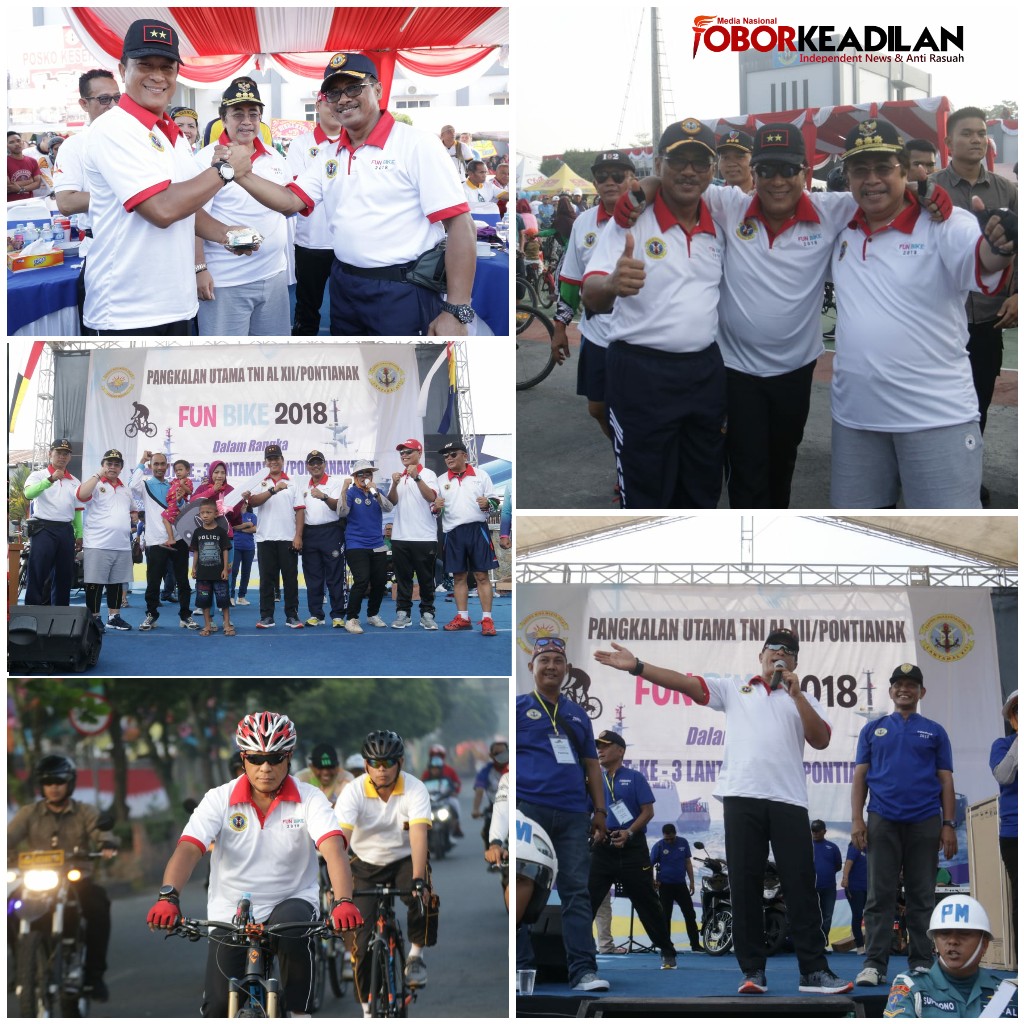 Kapolda Kalbar Turut Serta Kegiatan Fun Bike 2018 Dalam Rangka HUT ke 3 Lantamal XII/Pontianak