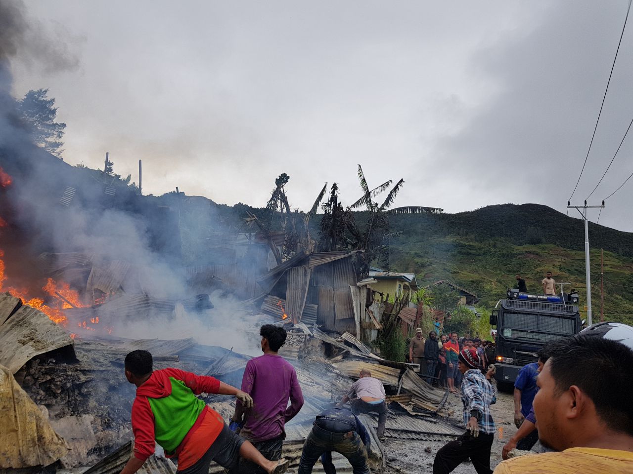 Rumah Milik Kepala Kampung Dupia Paniai Ludes Dilalap Api 