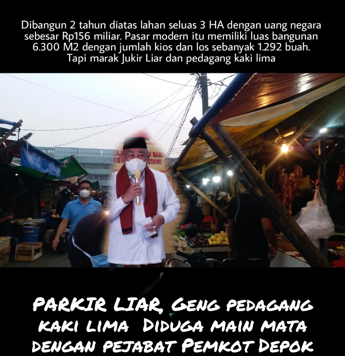 Kemana Walikota Depok? Pasar Cisalak Dibanjiri Pedagang Kaki lima dan Parkir Liar