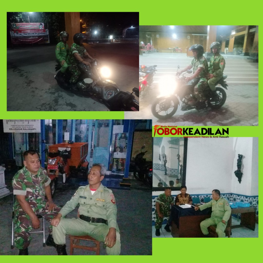 Inilah Tujuannya Patroli Malam Wajib Dilakukan oleh Piket Koramil 05 Pasar Kliwon