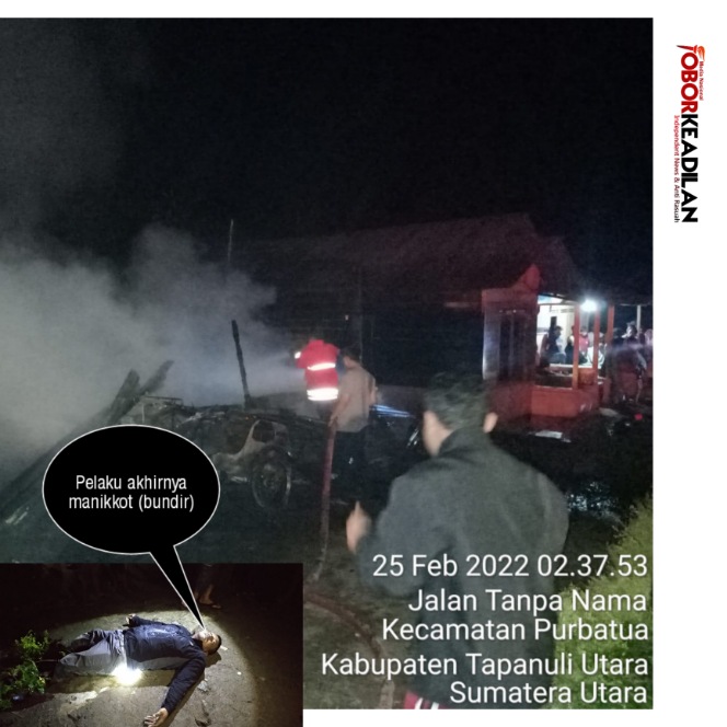 Hamonangan Sitompul (42) Membacok Empat Orang Tetangga Sendiri, Rumahpun Ikut Dibakar 