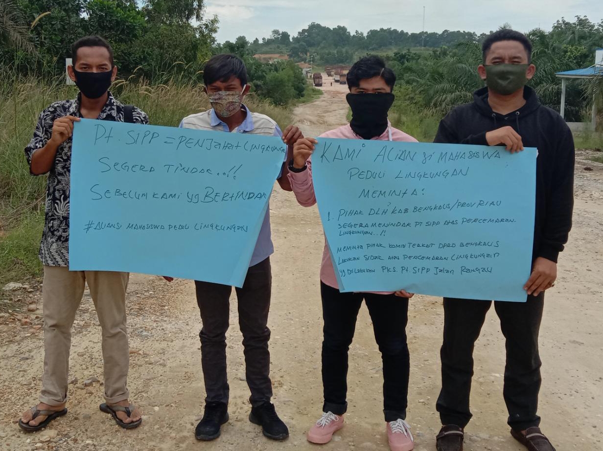 Aliansi Mahasiswa Desak DLH Dan Komisi Terkait di DPRD Untuk Menindak PKS PT.SIPP.