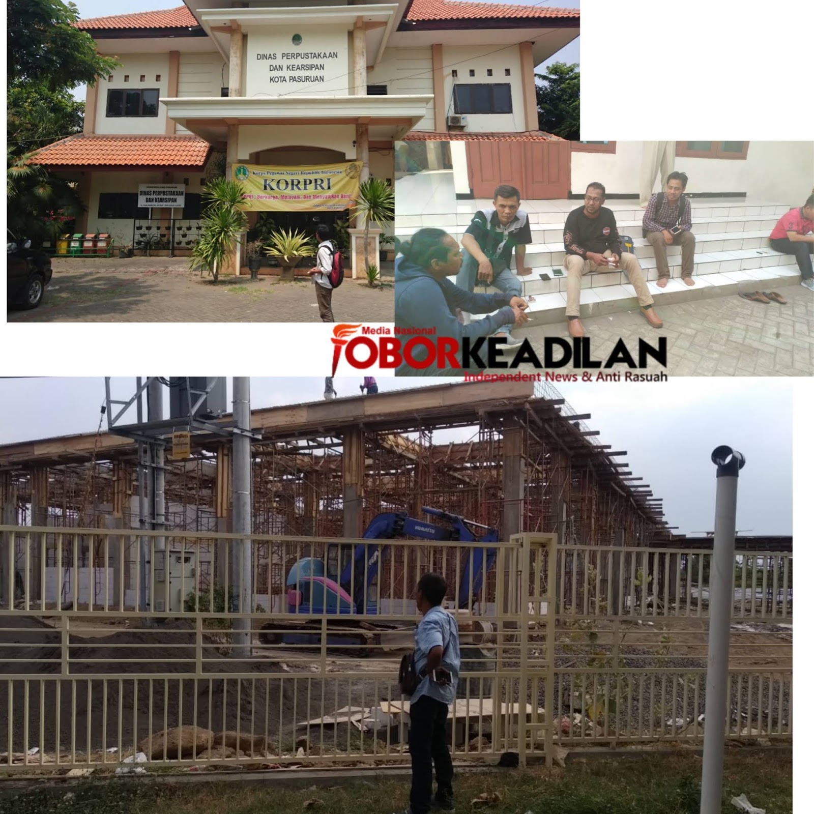 Komisi 3 DPRD Kota Pasuruan Sidak Proyek Gedung Perpustakaan, Ditemukan Kejanggalan 