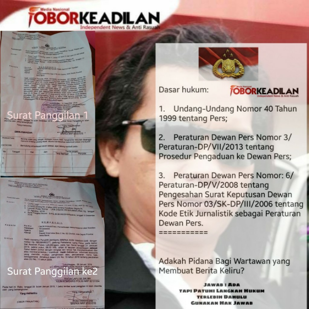 Viral ! UU Pers Dikebiri " Ratusan Umat Pers Indonesia Dukung Obor Panjaitan Laporkan Balik Pimpinan RS AR Bunda Ke Bareskrim Polri