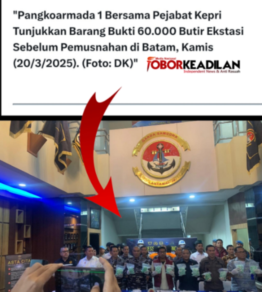 Hancurkan 60.000 Pil Ekstasi, Pangkoarmada 1 Tegaskan: Masa Depan Bangsa Tak Boleh Ternoda!