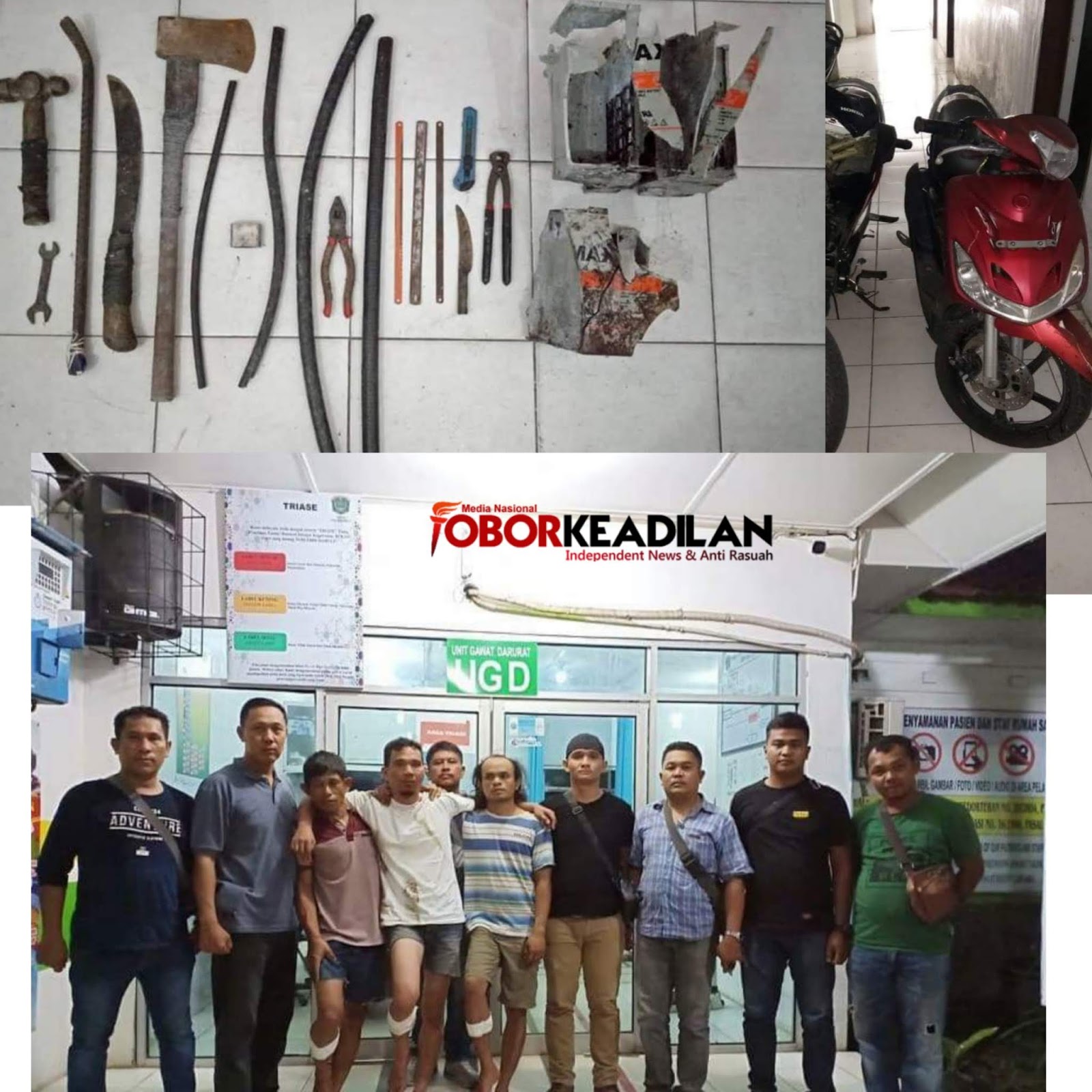 UNIT RESKRIM KUALUH HULU RINGKUS 3 ORANG SPESIALIS PENCURI PERALATAN TOWER SELULAR