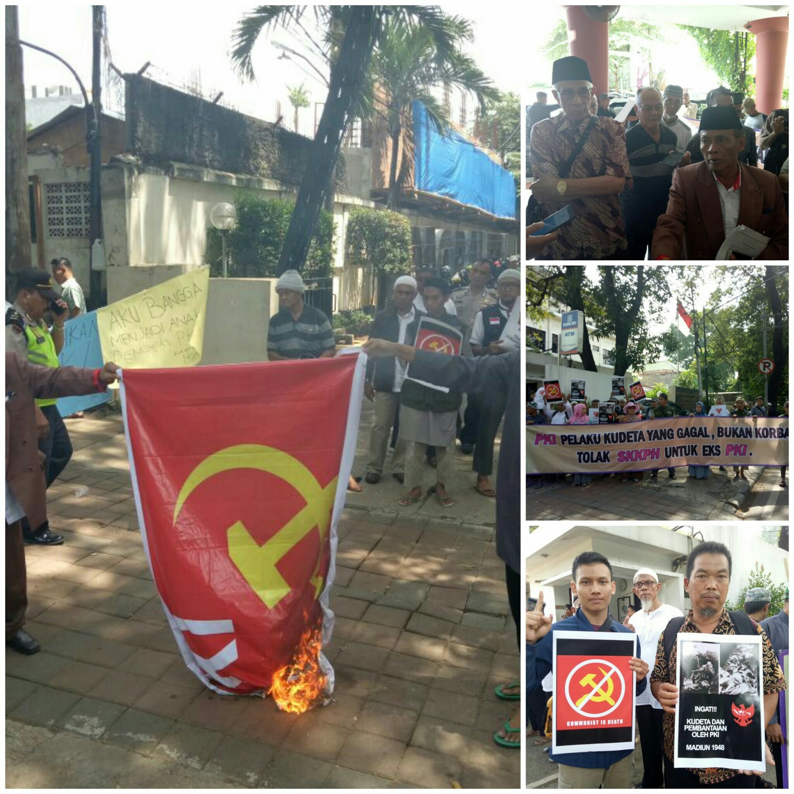Yayasan Masyarakat Peduli Sejarah dan Keluarga Korban Keganasan PKI Tahun 1948 dan 1965 Geruduk kantor Komnas HAM