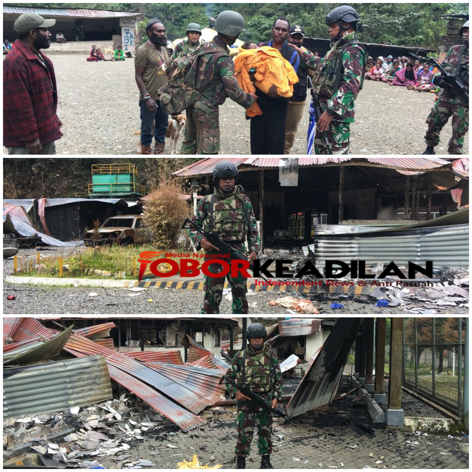 Pasukan TNI Memukul Mundur KKSB 