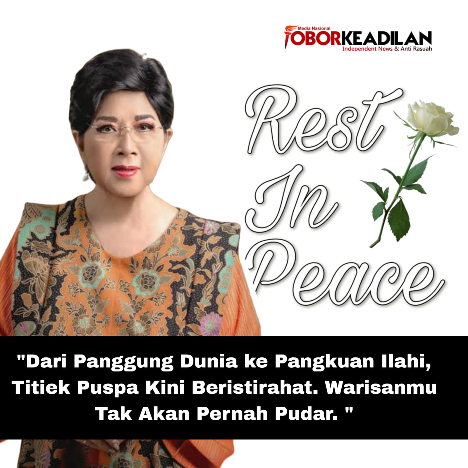 Legenda Musik Indonesia Berpulang: Titiek Puspa Tutup Usia di 87 Tahun
