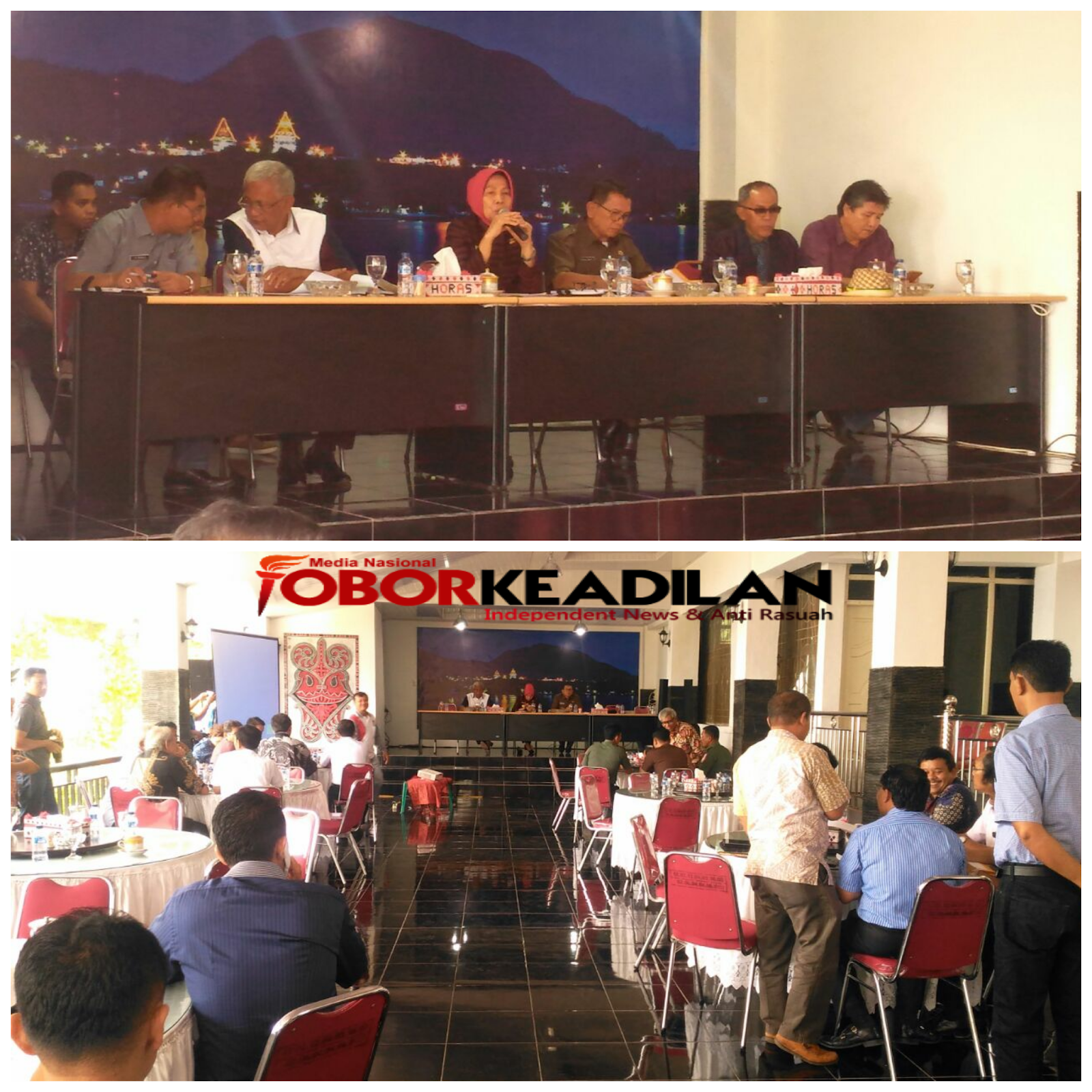 RAPAT PANITIA PERSIAPAN PASKAH NASIONAL DIRUMAH DINAS BUPATI TOBASA