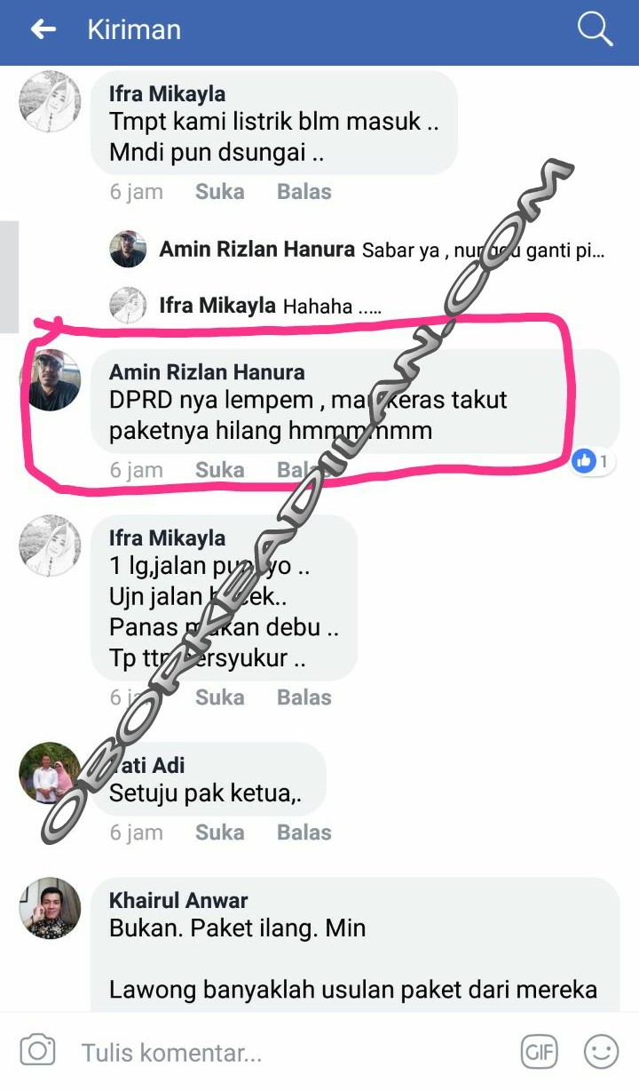 GARA - GARA MASALAH LISTRIK, MARWAH LEMBAGA DPRD TANJUNG JABUNG BARAT DI TUDING MELEMPEM
