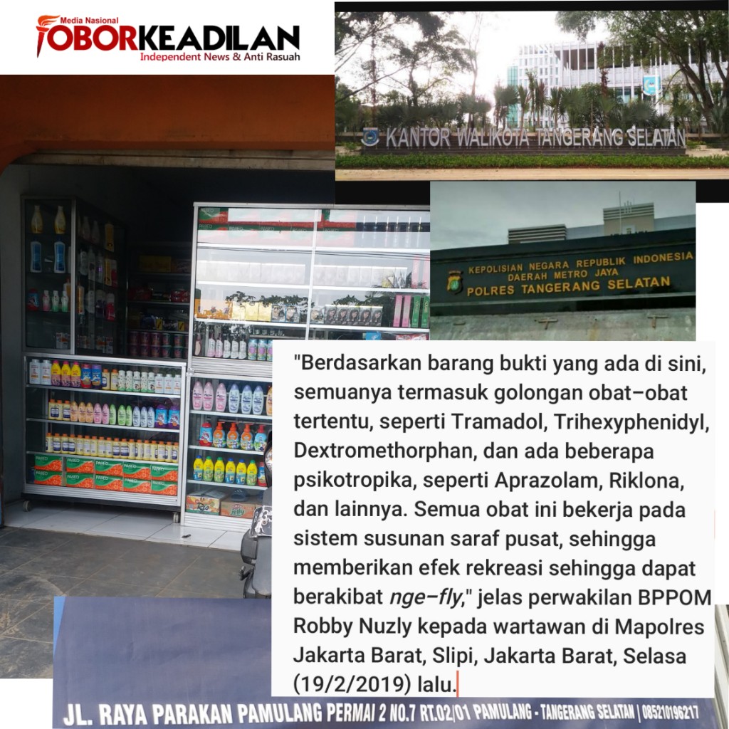 Obat Keras (Obat Type G) Tanpa Izin Berdiri Persis Beberapa Ratus Meter Dari Kantor Walikota Tangsel