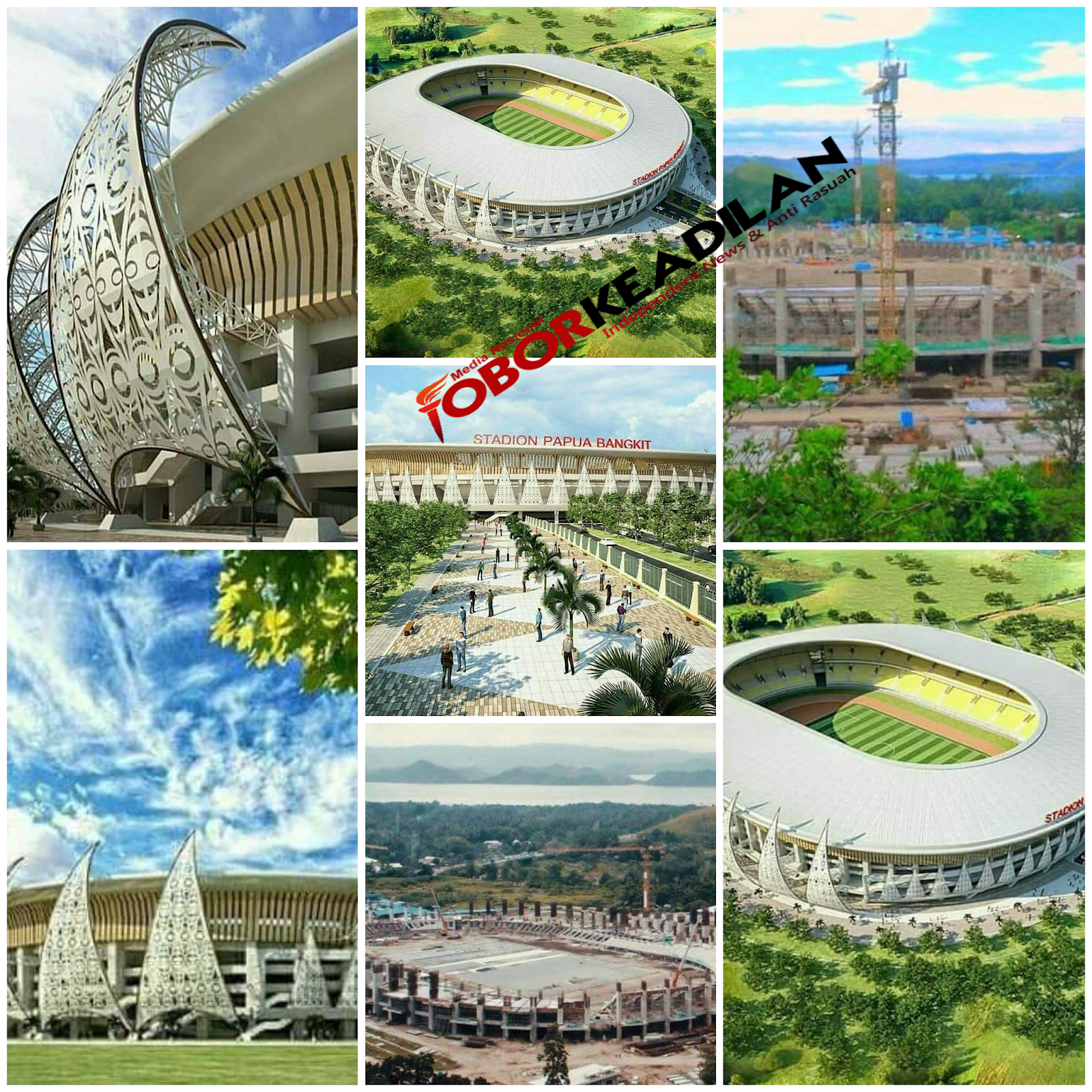 Stadion Termegah Kedua Ada di Papua , Kan Maen Luas Area 13,7 HA dan  Besar Anggaran RP 1,3 T
