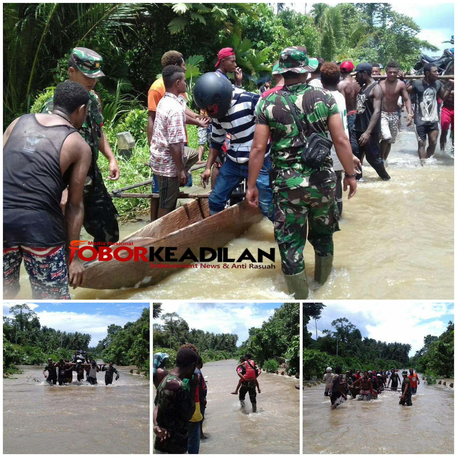 Banjir Putuskan Ruas Jalan Nasional Trans Jayapura-Sarmi