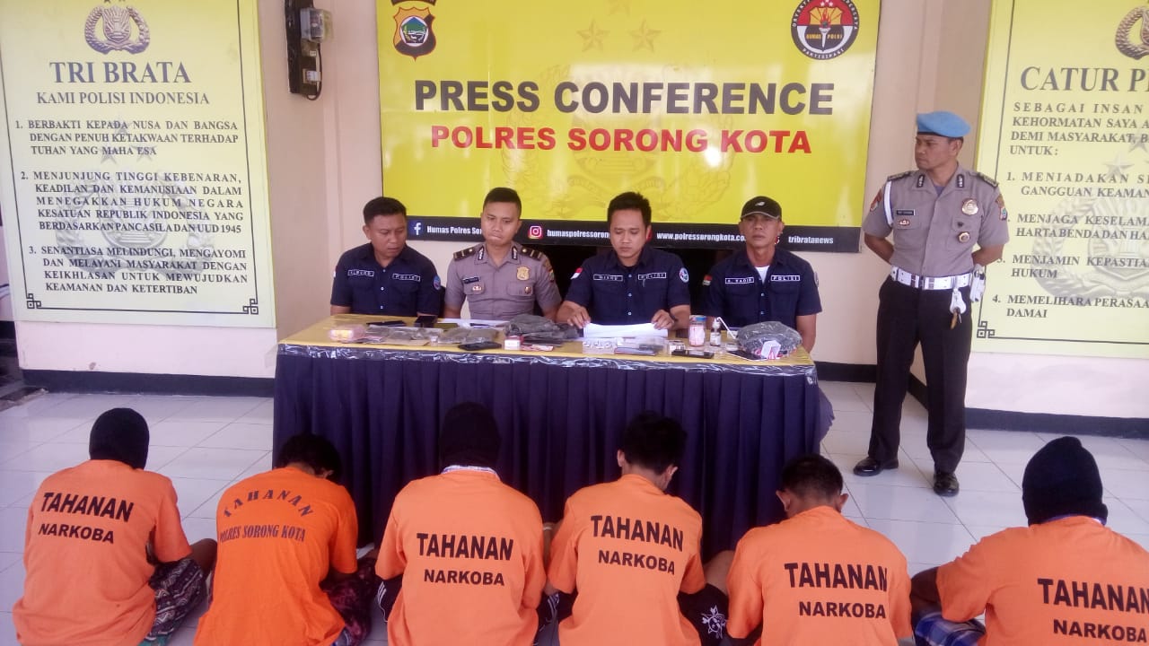Dalam Sebulan Sat Narkoba Polres Kota Sorong Ungkap Pengedaran Narkotika