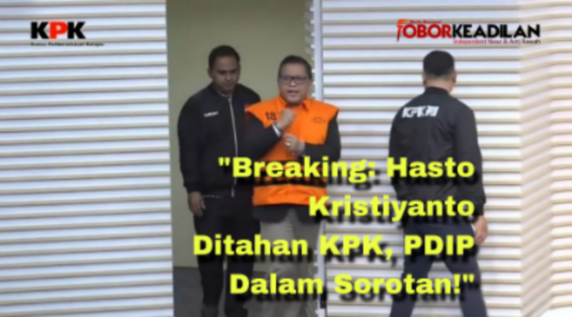 Breaking News, Sekjen PDIP Hasto Kristiyanto Resmi Ditahan KPK Terkait Kasus Suap, Harun Masiku