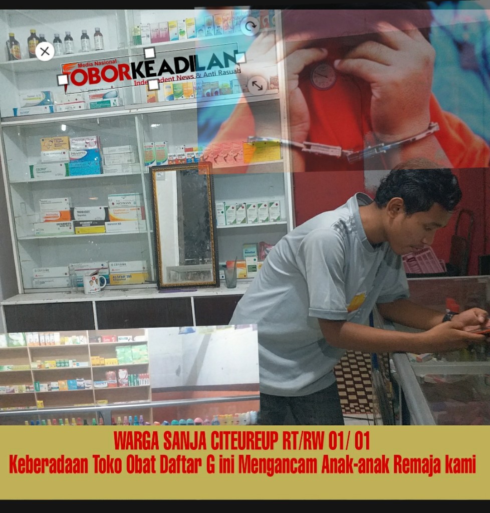 Obat Daftar G Mengancam Jiwa Warga Kelurahan Sanja, Citeureup Kab. Bogor