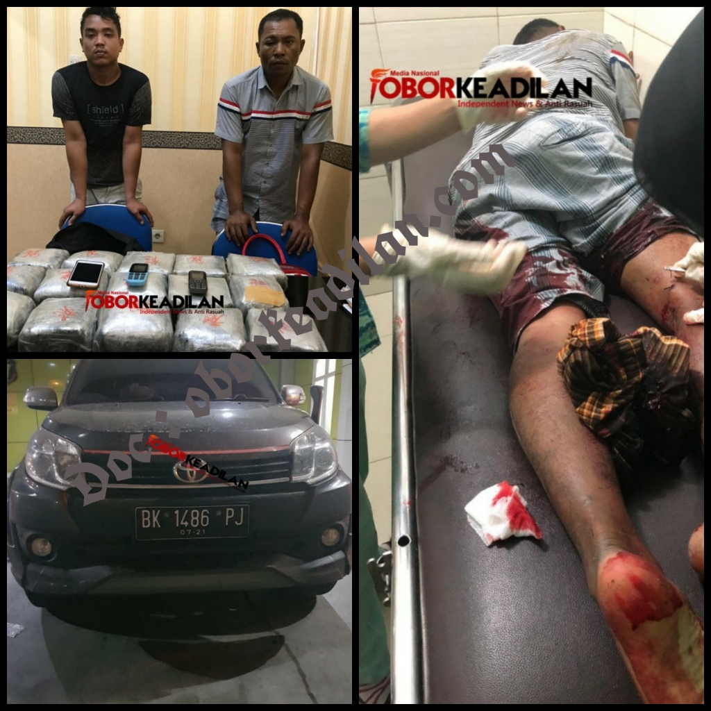 Door..Kedua Pria Ini Tersungkur Ternyata Bawa sabu 15 Kilo, Salah satunya Oknum Polisi 