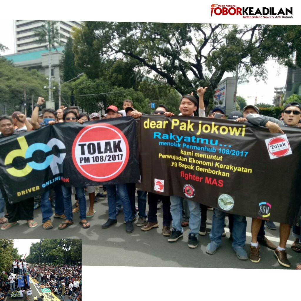 ALIANSI OJEG ONLINE INDONESIA " Permenhub 108/2017 Ujung Ujungnya DUIT" 