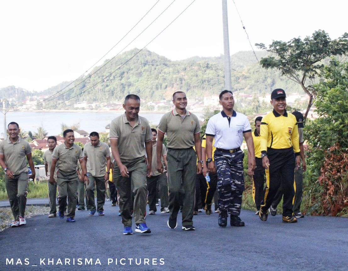 Jaga Kekompakan, TNI Polri Aceh Selatan Gelar Jalan Sehat Sejauh 4,62 Kilometer 