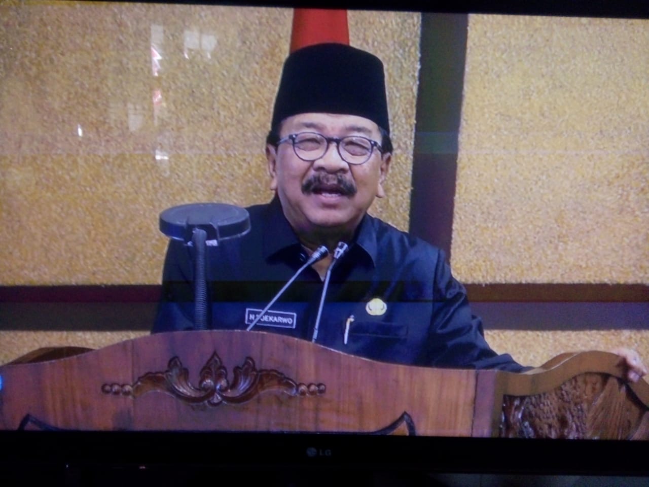 Irsyad Yusuf, Bupati Terpilih Tegaskan Visi Misinya Di Sidang Paripurna Dewan Dalam Rangka Sertijab Bupati Pasuruan Periode 2018-2023