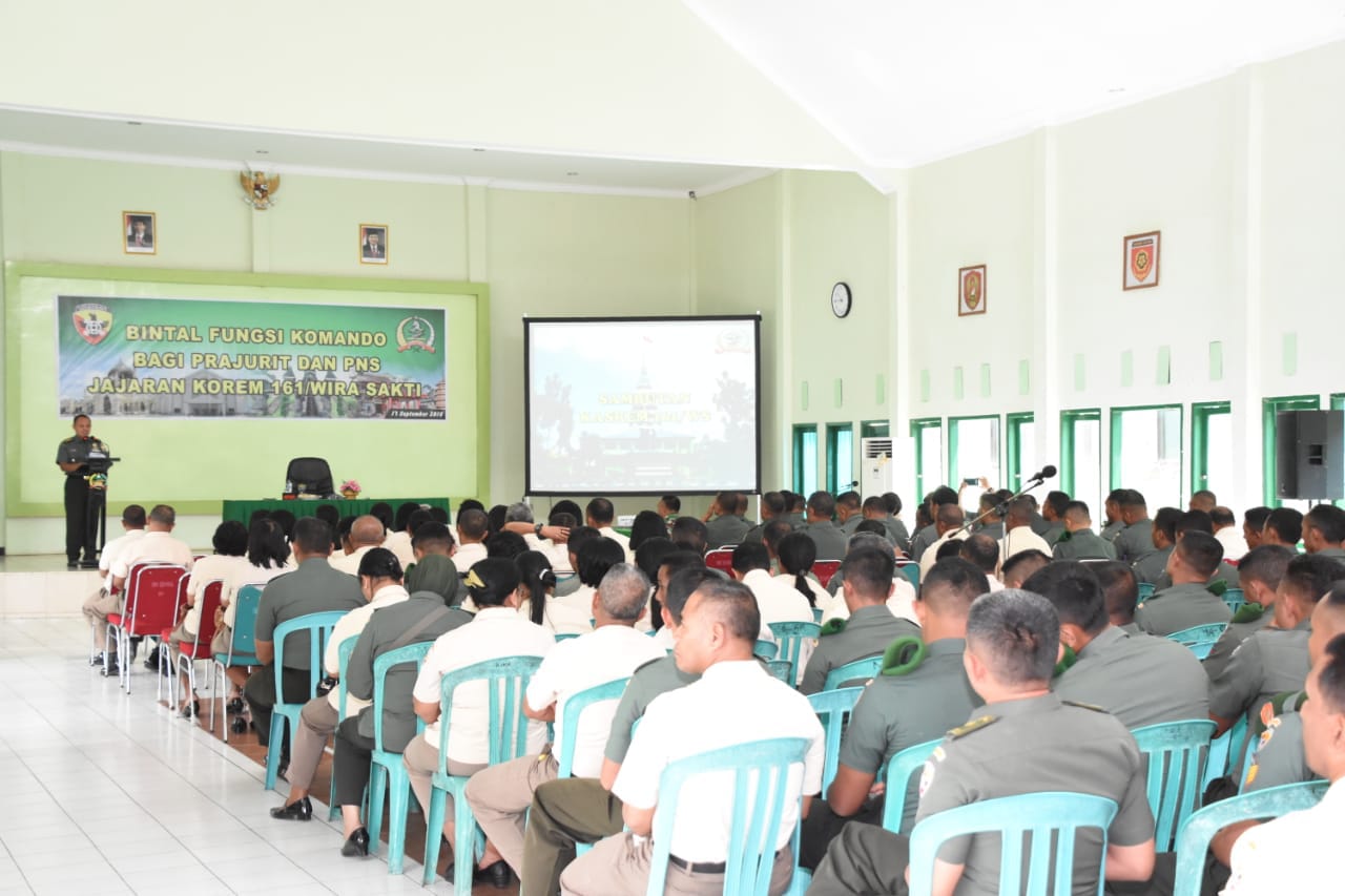Korem 161/Wira Sakti Gelar Bintal Fungsi Komando