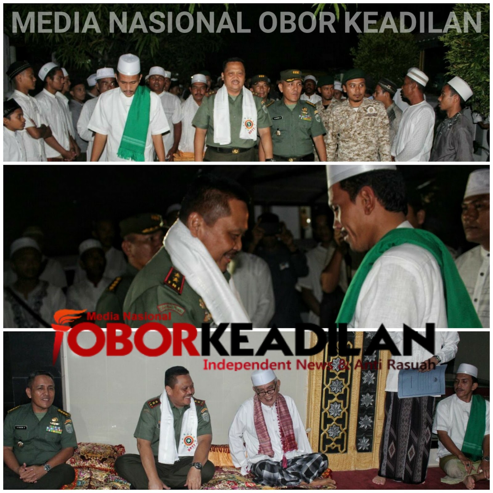 Kunjungi Ponpes Darul Ikhsan, Pangdam Iskandar Muda Disambut Shalawat Badar dan Pengalungan Sorban 