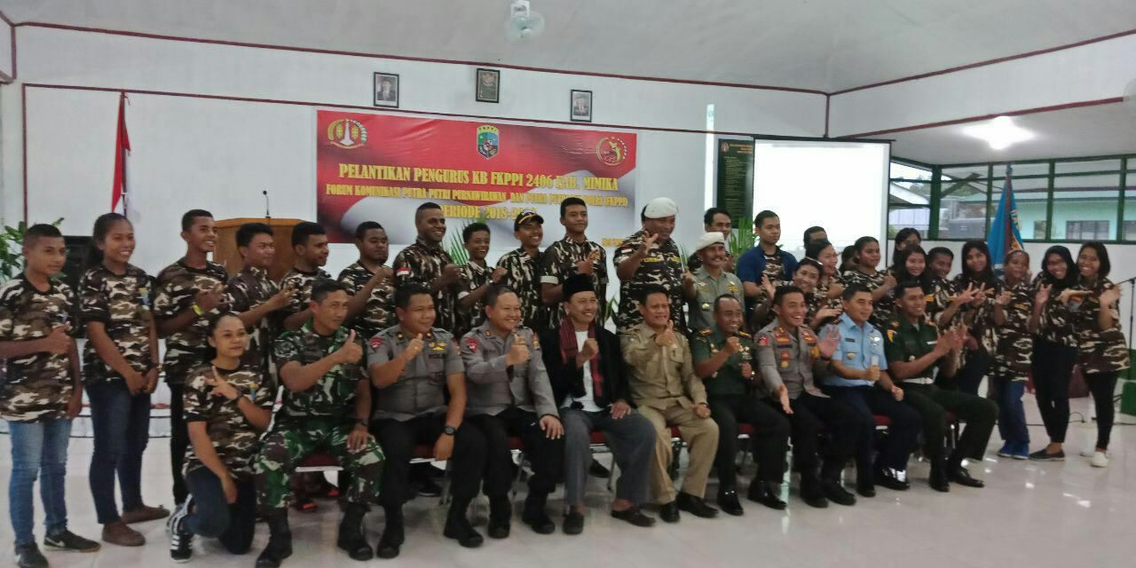 Dandim 1710/Mimika Lantik Badan Pengurus FKPPI Kabupaten Mimika 