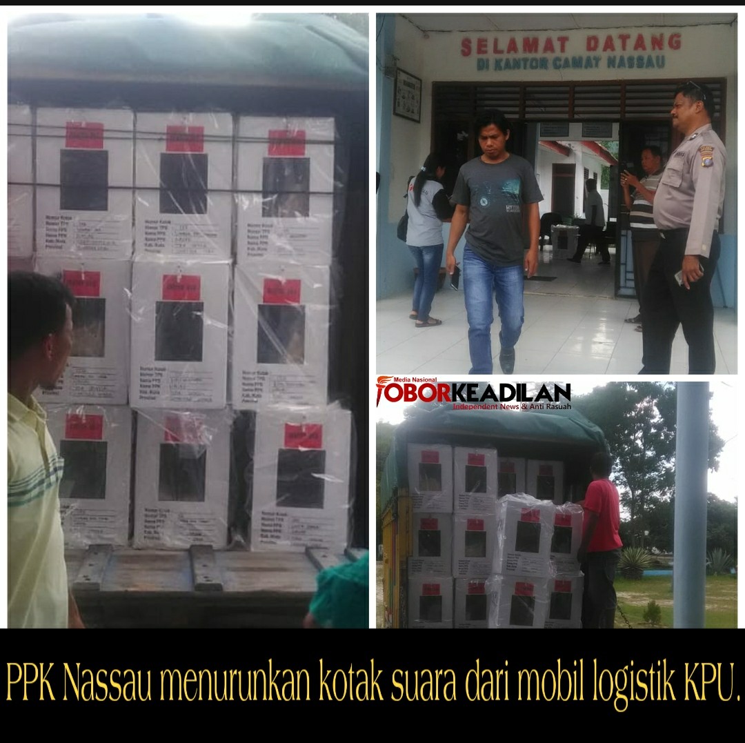 PPK Kecamatan Nassau Terima Kotak Suara dari KPU