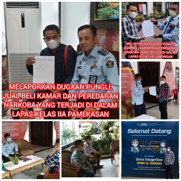 Jual Beli Kamar, Peredaran Narkoba Di Lapas kelas IIB Lamongan dan Lapas Kelas IIA Pamekasan, Ternyata Sudah dilaporkan