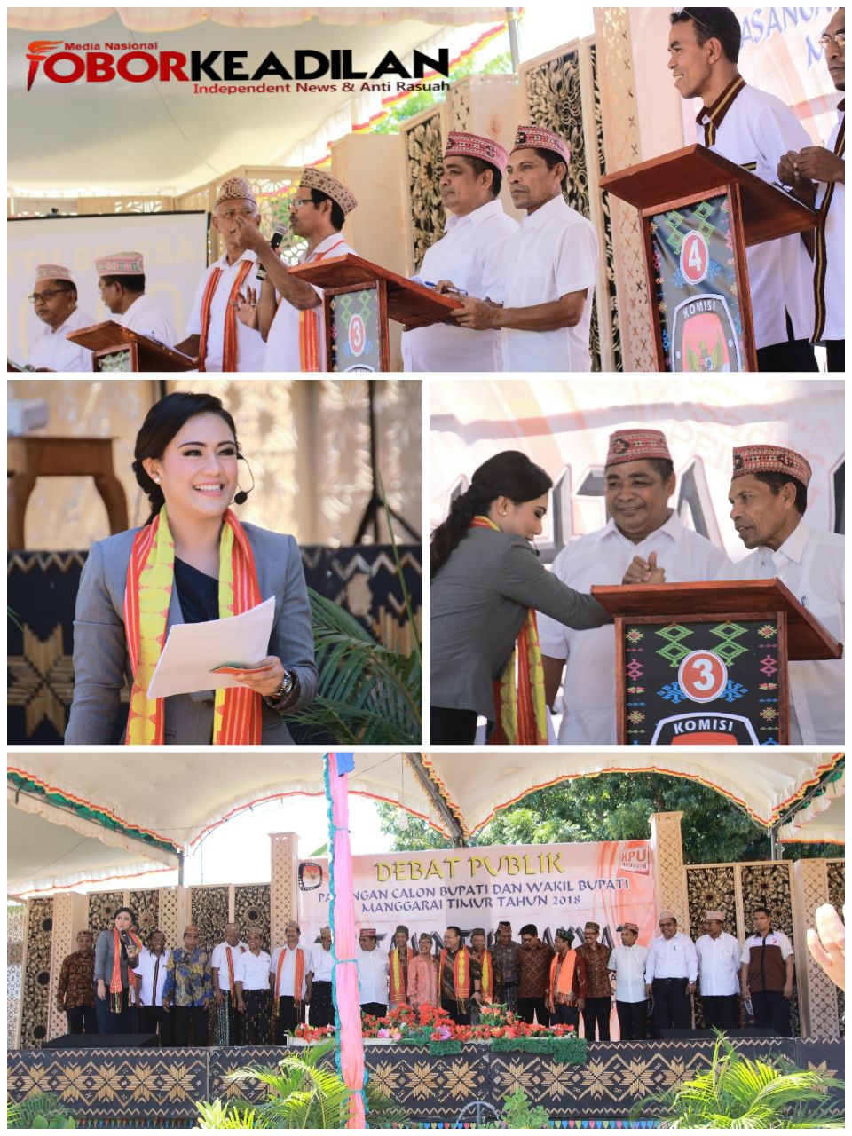 DEBAT CAKADA MANGGARAI TIMUR NTT DI GELAR HARI INI BERLANGSUNG AMAN