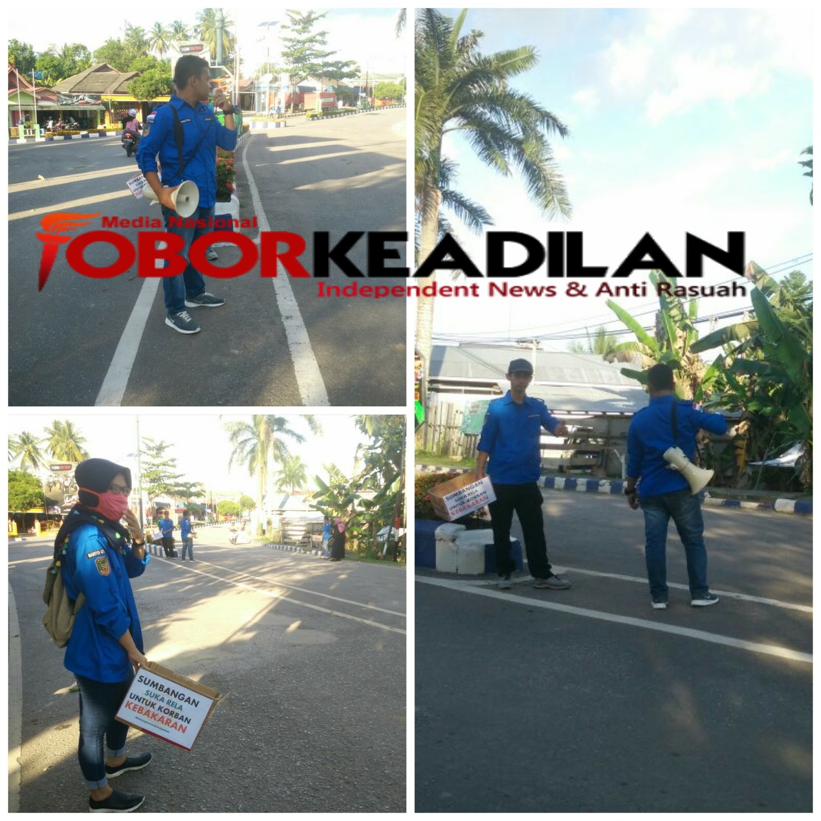 GALANG DANA BANTUAN KORBAN KEBAKARAN PEMUDA BARUT TURUN KE JALAN 