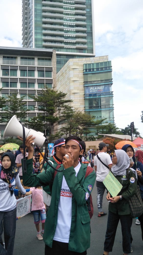 Mahasiswa UHAMKA serukan Aksi Pemilu Damai di Bundaran HI Jakarta 