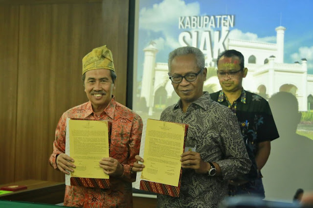 KPUPR RI Menandatangani MoU Kabupaten Siak Menjadi Salah Satu Kota Pusaka