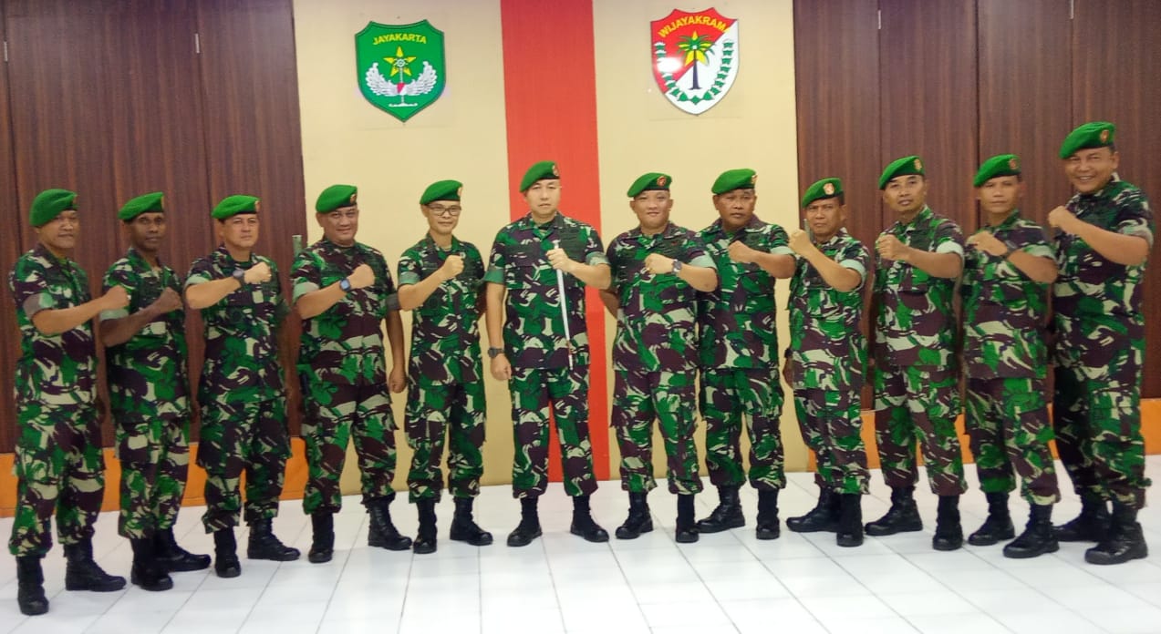 Dandim 0503/JB pimpin Sertijab Pasiter Kapten Kav Dwi Joko Pindah Satuan KODIM 0501/JP