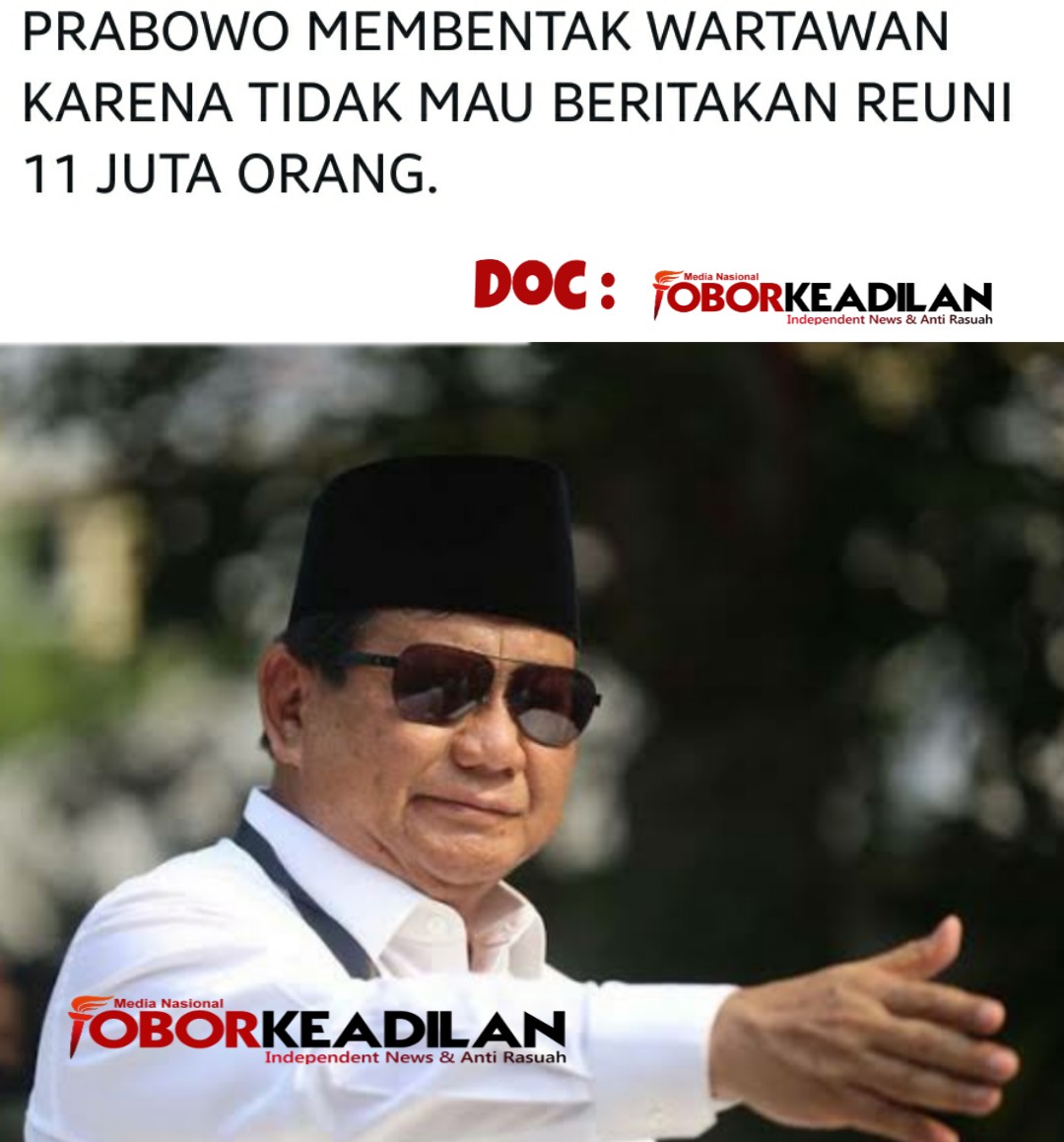 DUH....PRABOWO SUBIANTO BENTAK WARTAWAN DI MUKA UMUM 