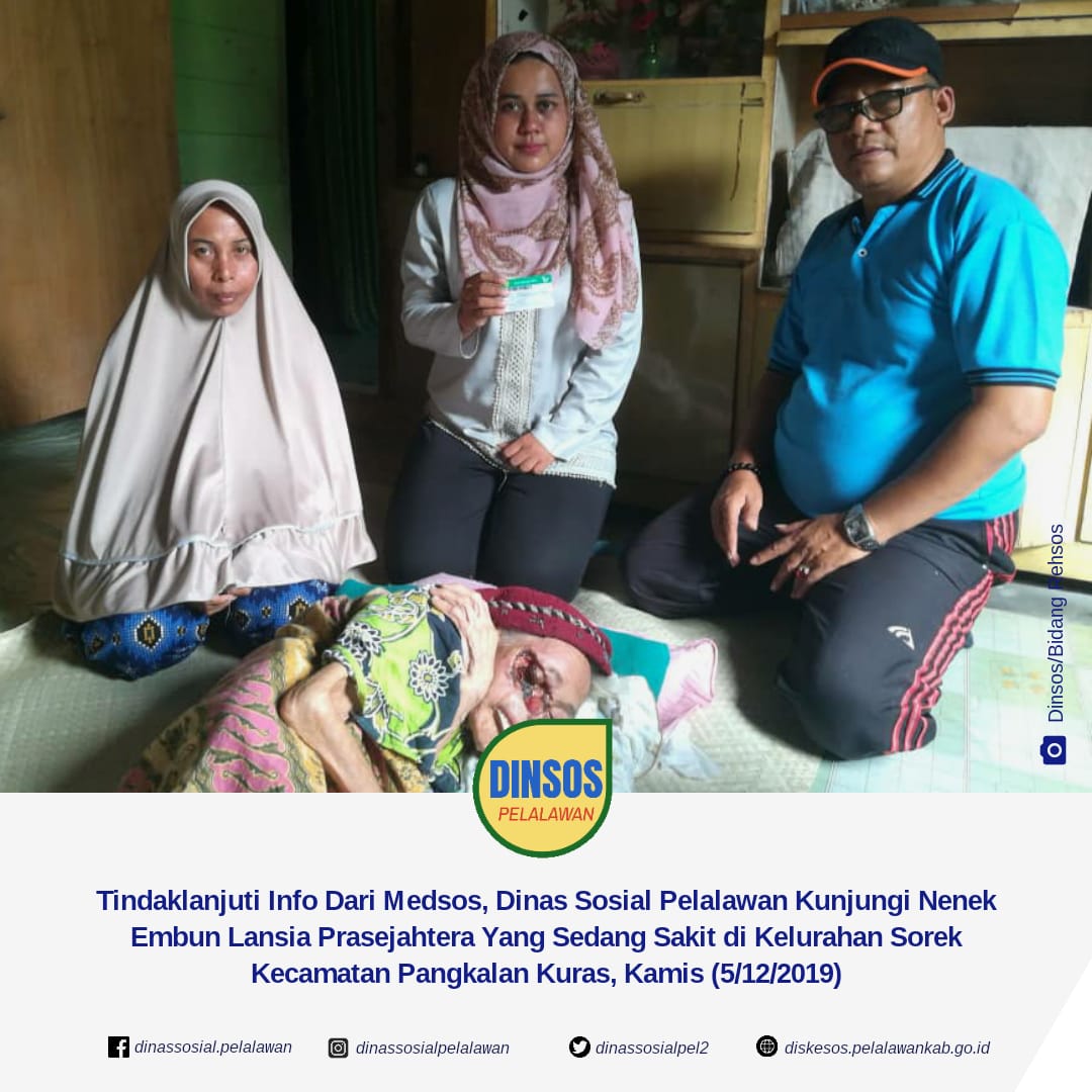 Dinas Sosial Pelalawan Himbau Warga Kurang Mampu Untuk Melapor